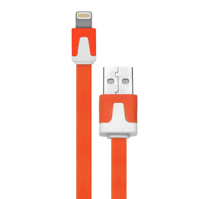 Platte Lightning kabel 3 meter oranje