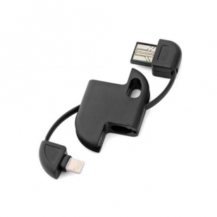 Sleutelhanger met Lightning oplaadkabel wit