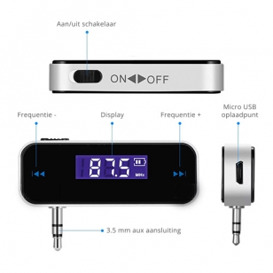 FM Transmitter met aux-aansluiting