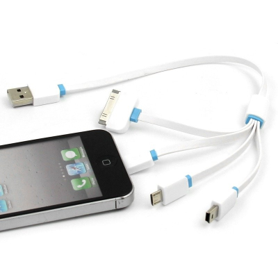 4 in 1 USB kabel 30 cm