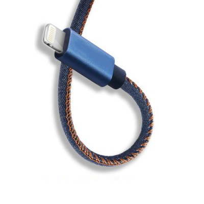 Jeans Lightning kabel 1 meter blauw