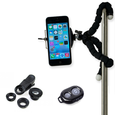 Octopus statief, lenzenset en afstandsbediening