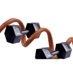 Leather Lightning kabel 1 meter bruin