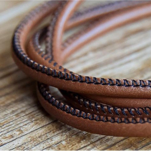 Leather Lightning kabel 1 meter wit