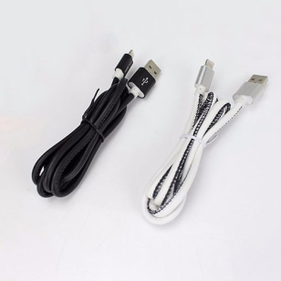 Leather Lightning kabel 1 meter wit