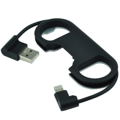 Sleutelhanger met Lightning kabel en flesopener