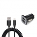 Duo USB autolader en gekrulde Lightning kabel 1 meter