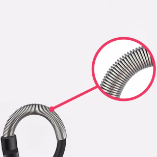 Lightning kabel met spiraal 1 meter zwart