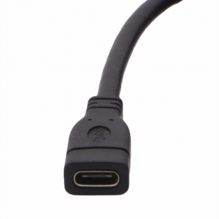 USB-C verlengkabel 30 centimeter zwart PD
