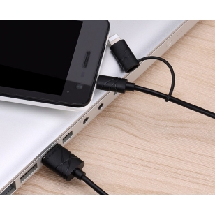 Usams Lightning en micro USB kabel 1 meter