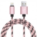 Xinnier nylon Lightning kabel 1 meter roségoud