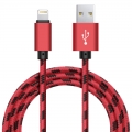 Xinnier nylon Lightning kabel 1 meter rood