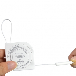 Micro USB en Lightning kabel met rolmaat en BMI schijf