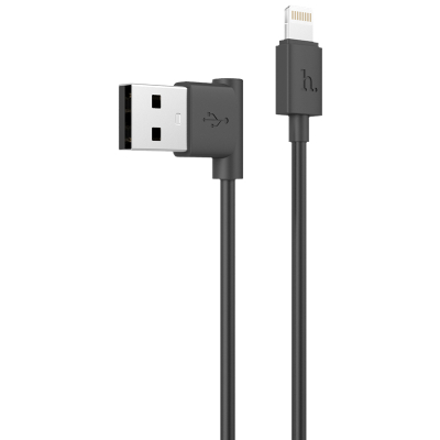 Hoco Lightning naar haakse USB kabel 1,2 meter zwart