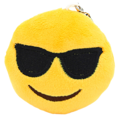 Emoji sleutelhanger met zonnebril