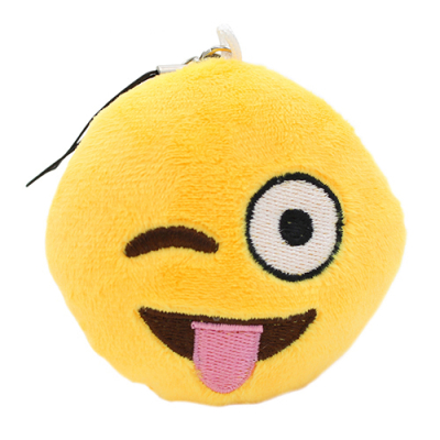 Emoji sleutelhanger knipoog met uitgestoken tong