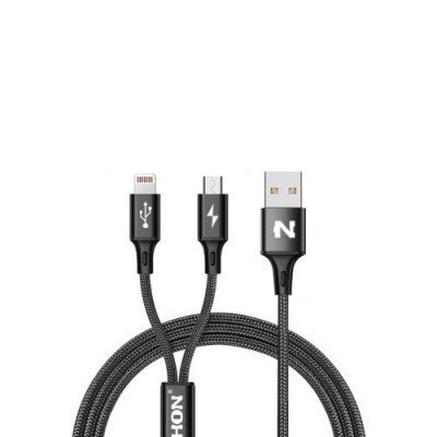 Nohon micro USB en Lightning kabel in één