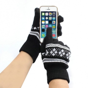 Touchscreen handschoenen met patroon