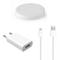 Draadloze oplader met kabel en adapter wit