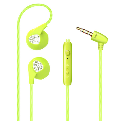 In-ear stereo hoofdtelefoon met microfoon M&amp;J groen