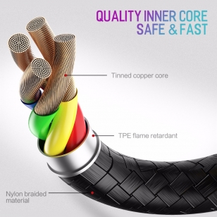 Kuulaa 180º Lightning naar USB kabel 1 meter