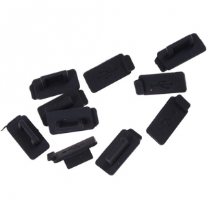 USB anti-stof plug zwart (10 stuks)
