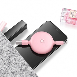 Lightning naar USB kabel oprolbaar wit