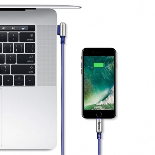 Hoco Lightning naar haakse omkeerbare USB kabel 60 cm