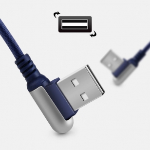 Hoco Lightning naar haakse omkeerbare USB kabel 60 cm