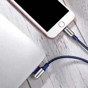 Hoco Lightning naar haakse omkeerbare USB kabel 60 cm