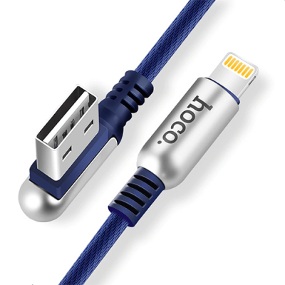 Hoco Lightning naar haakse omkeerbare USB kabel 60 cm