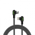 Mcdodo nylon haakse Lightning naar USB-C kabel 1,8 meter