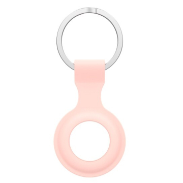 Roze siliconen sleutelhanger voor AirTag
