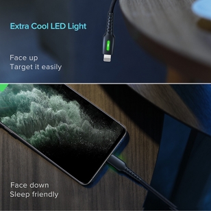 INIU nylon Lightning naar USB kabel 1,8 meter