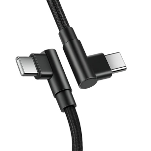 USB-C naar USB-C kabel - 25 cm - haaks